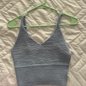 Altar'd State Cozy Blue Knit Top